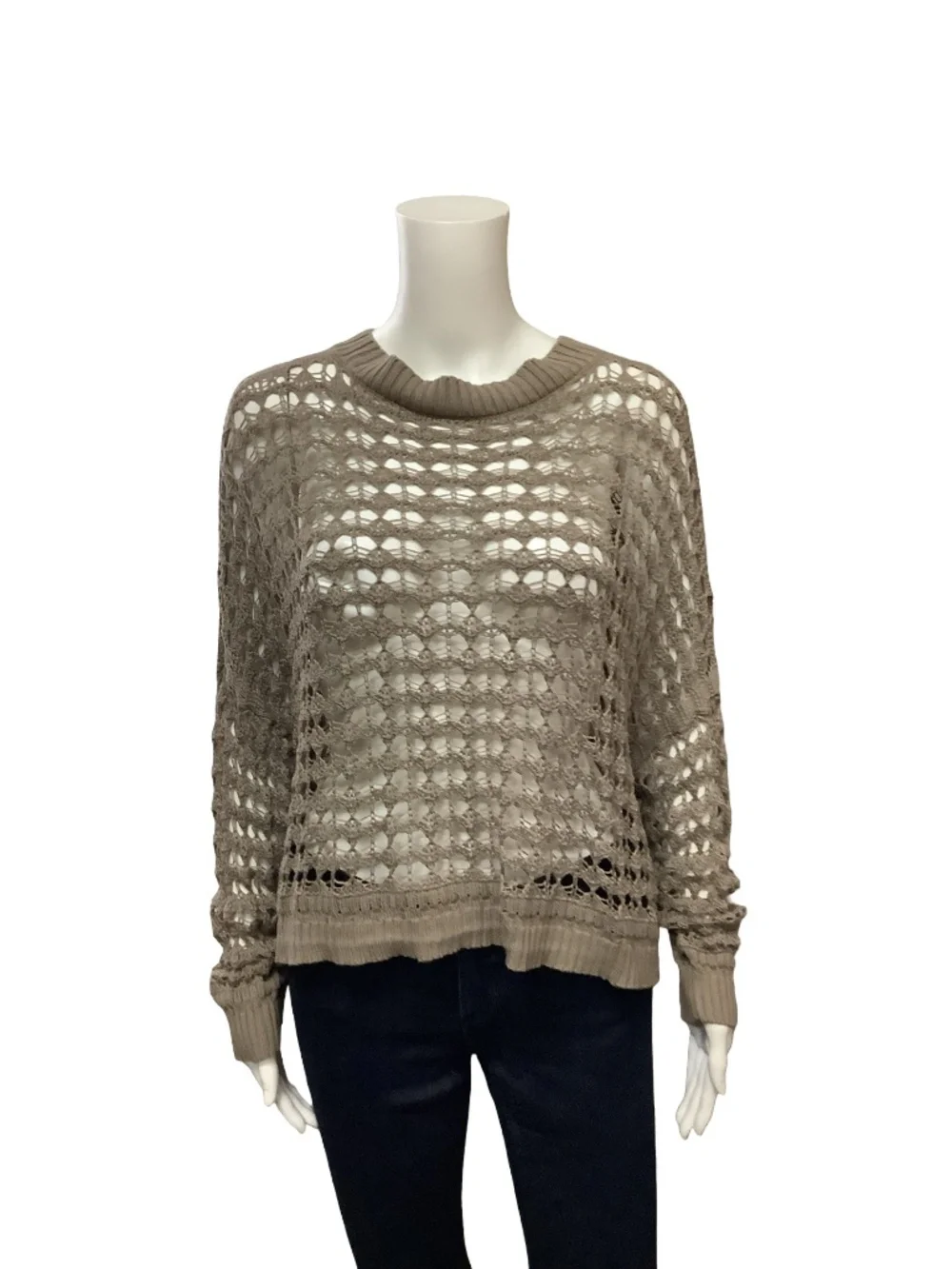 Planet by Lauren G Fishnet Pullover Sweater Size: O/S